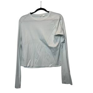 Calia by Carrie Underwood Seamless Long Sleeve Top - Light Blue - Size Large